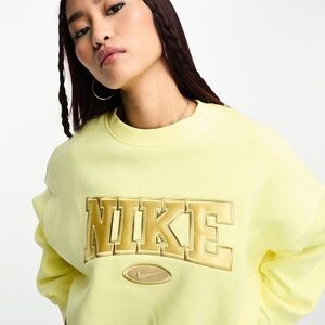 Nike retro fleece sweatshirt in yellow size S SOLD OUT